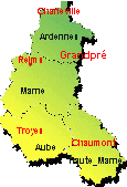 Champagne-Ardennes map